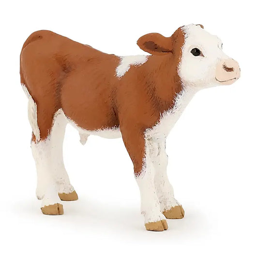 Papo France Hand Painted Realistic Simmental Calf Figurine Toy