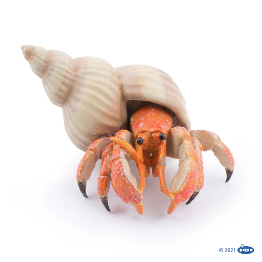 Papo France Hand Painted Realistic Hermit Crab Figurine Toy