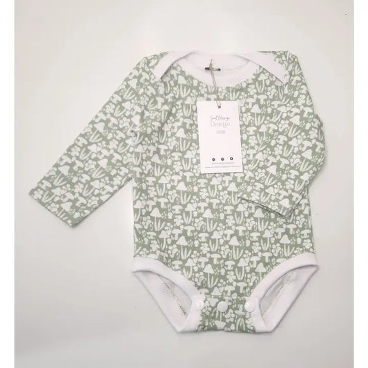 Small Blessings Design Infant Bodysuit Romper - Woodland Mushrooms