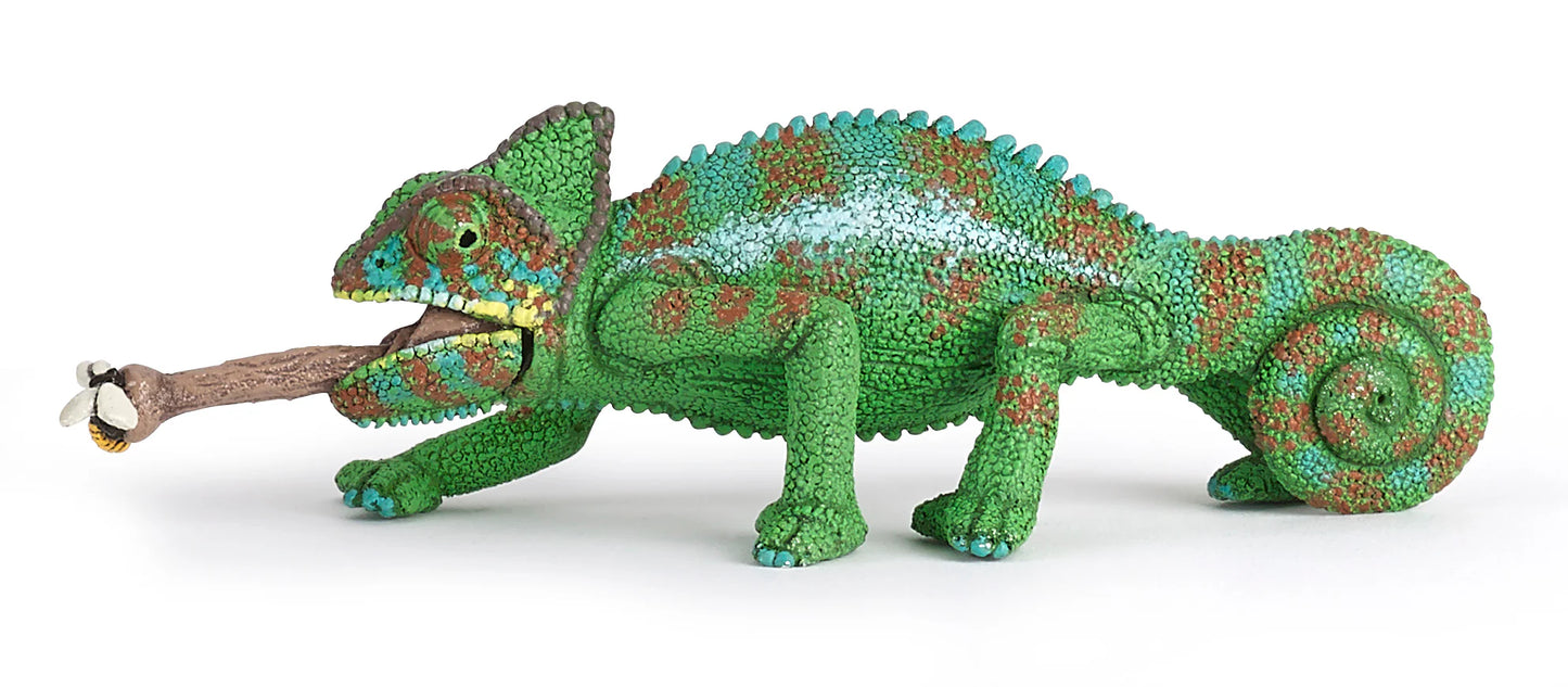 Papo France Hand Painted Realistic Chameleon Figurine Toy