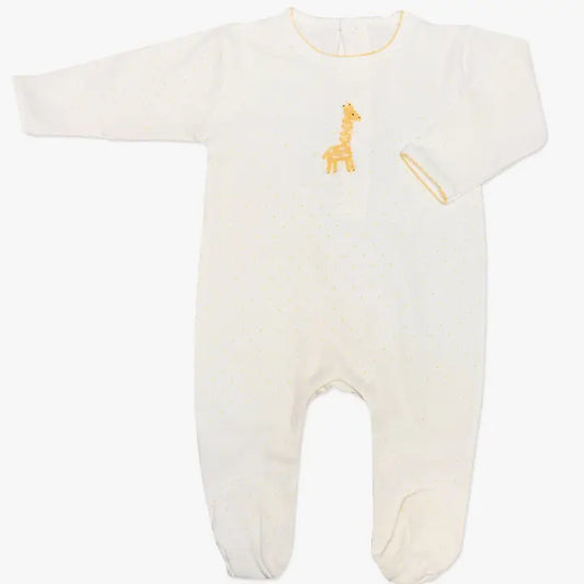 Baby Threads Cute Giraffe Pima Cotton Baby Footie