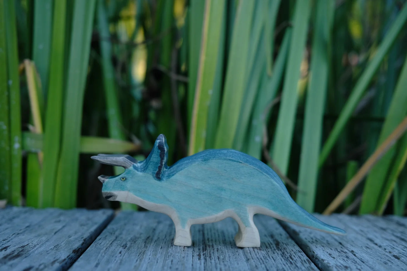 HOLZWALD Handmade Wooden Triceratops