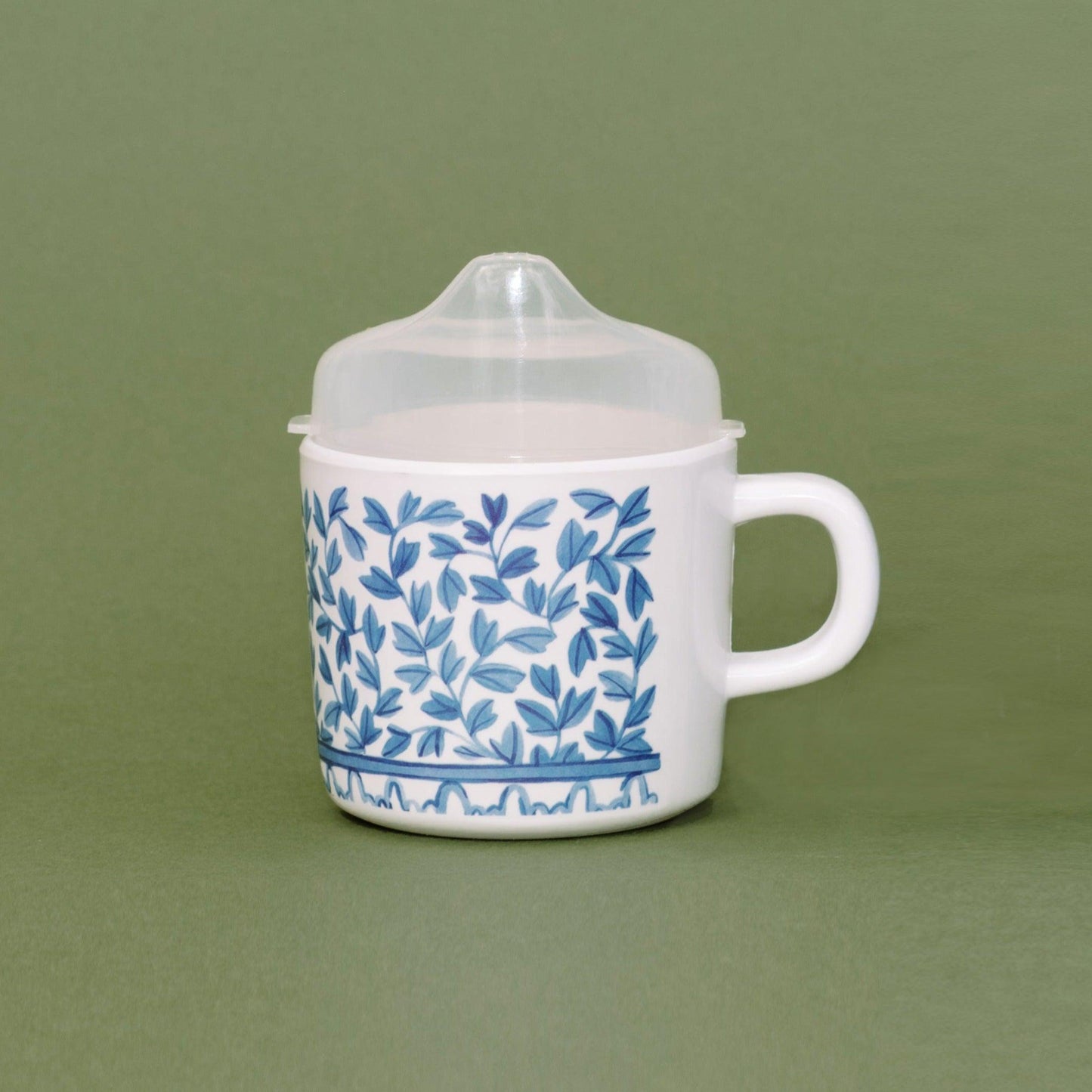 Helmsie Blue and White Sippy Cup