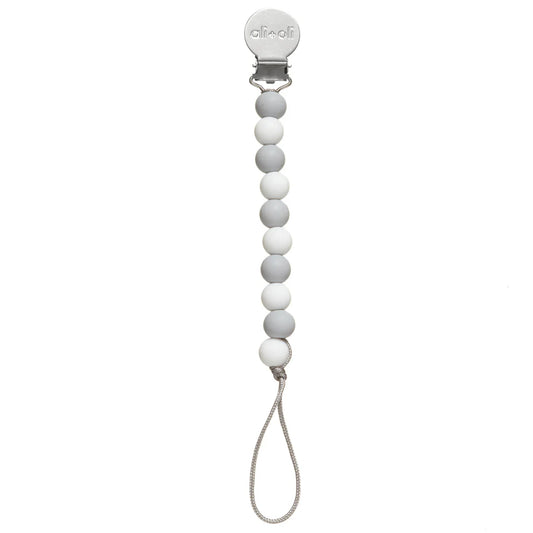 Ali+Oli Pacifier Clip (Thin Grey)