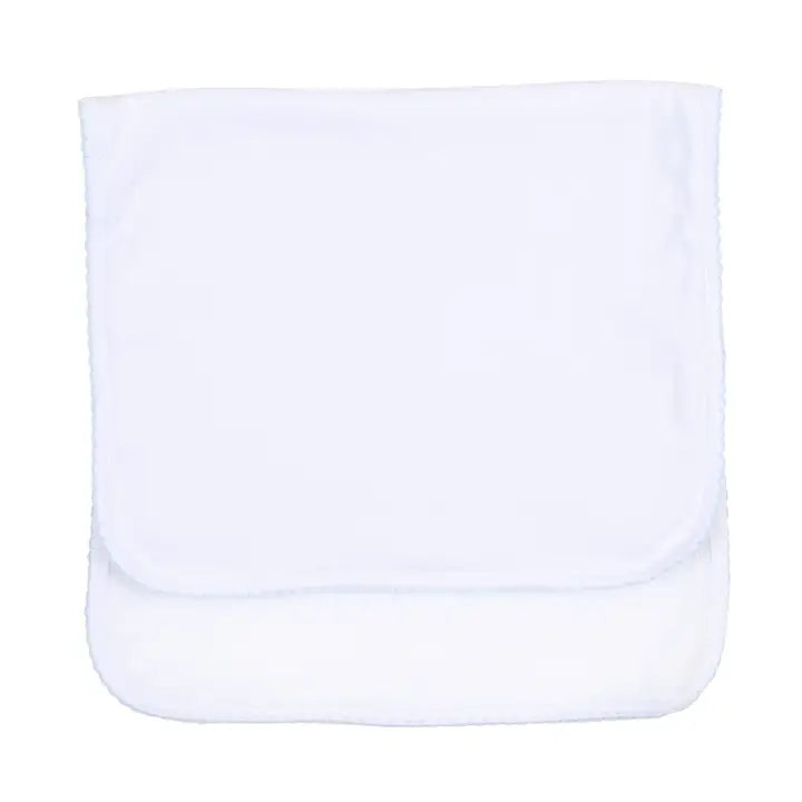 Magnolia Baby Solid Essentials Blue Trim Burp Cloth