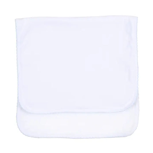 Magnolia Baby Solid Essentials Blue Trim Burp Cloth