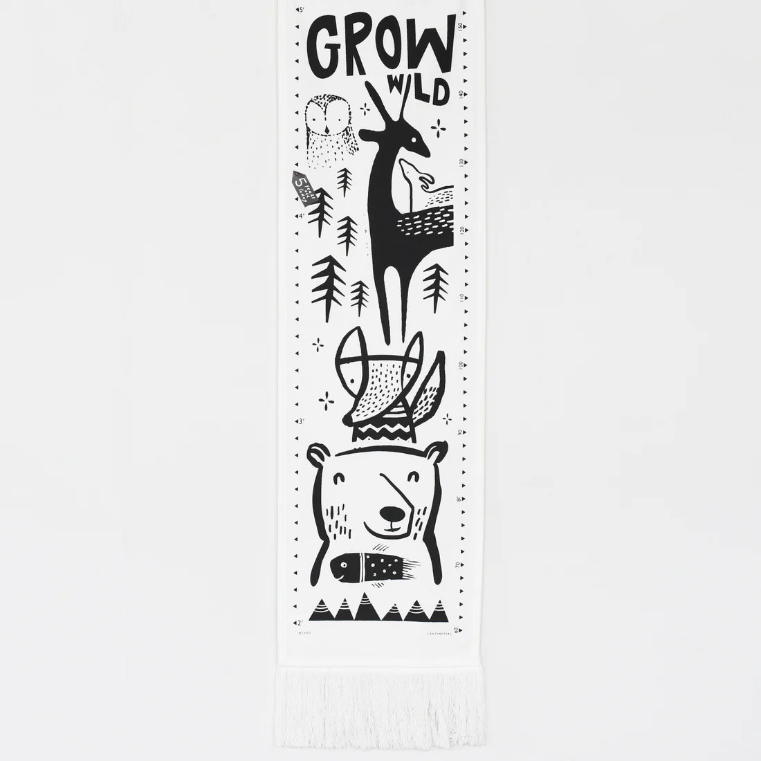 Wee Gallery Canvas Growth Chart - Woodland