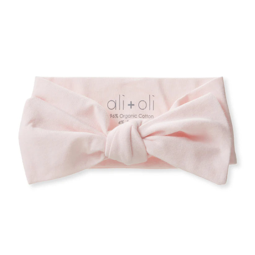 Ali+Oli Ultra-Soft Organic Cotton Knotted Bow (Blush)