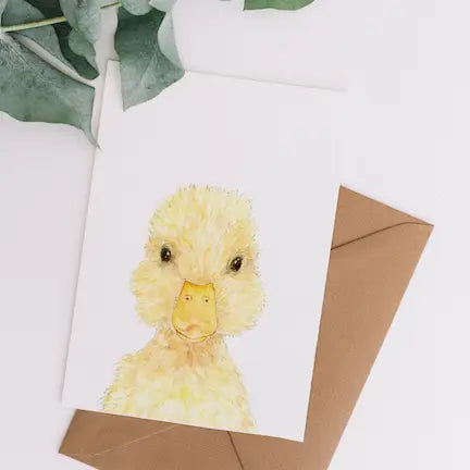 WLDFLWR Studio Duck Blank Greeting Card