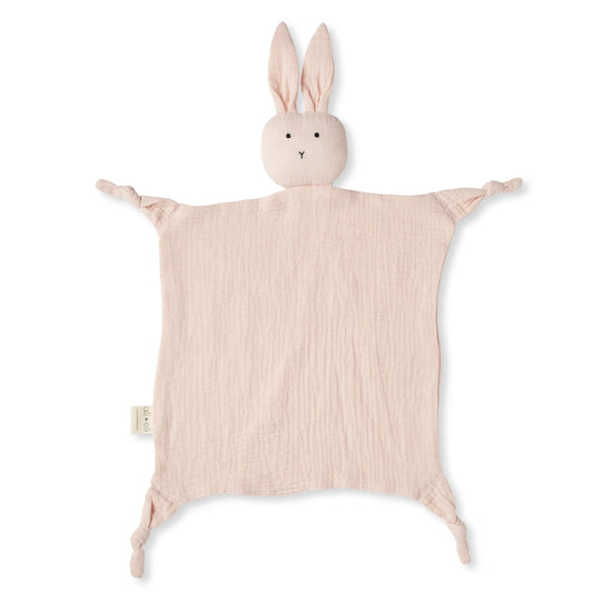 Ali+Oli Cuddle Security Blanket Soft Muslin Cotton - Bunny (Pink)