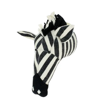 Fiona Walker England Large Stripe Zebra Head - Kids Room Décor