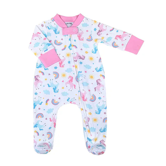 Magnolia Baby Unicorn Magic Zipper Footie