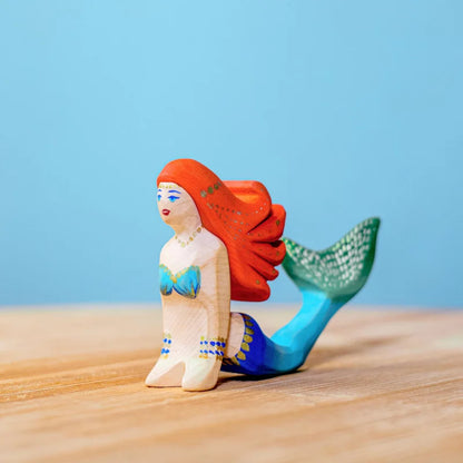 Bumbu Toys Handcrafted Wooden Mermaid Figurine