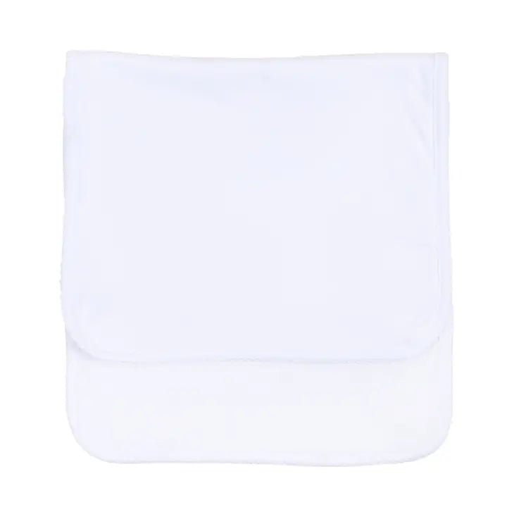 Magnolia Baby Solid Essentials White Trim Burp Cloth