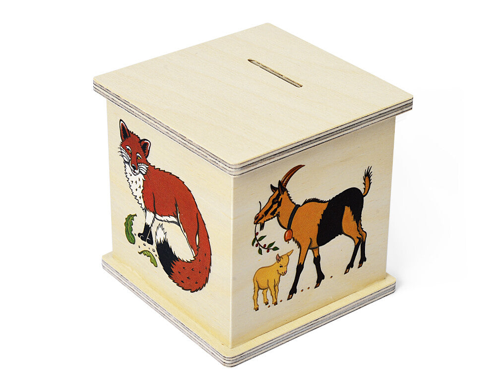 Atelier Fischer Wooden Money Box, Farm Animals 2