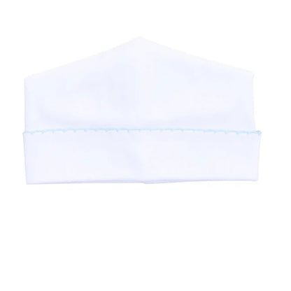 Magnolia Baby Solid Essentials White Blue Hat