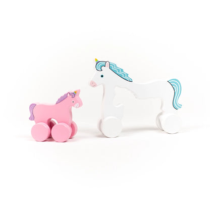 Jack Rabbit Creations Unicorn Big & Little Wooden Roller