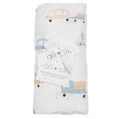 Ali+Oli Muslin Swaddle Blanket (Automobiles)