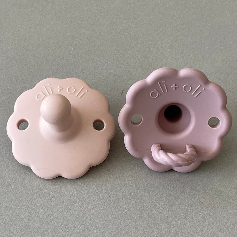 Ali+Oli Pacifier Set Flower (Blush & Pink)