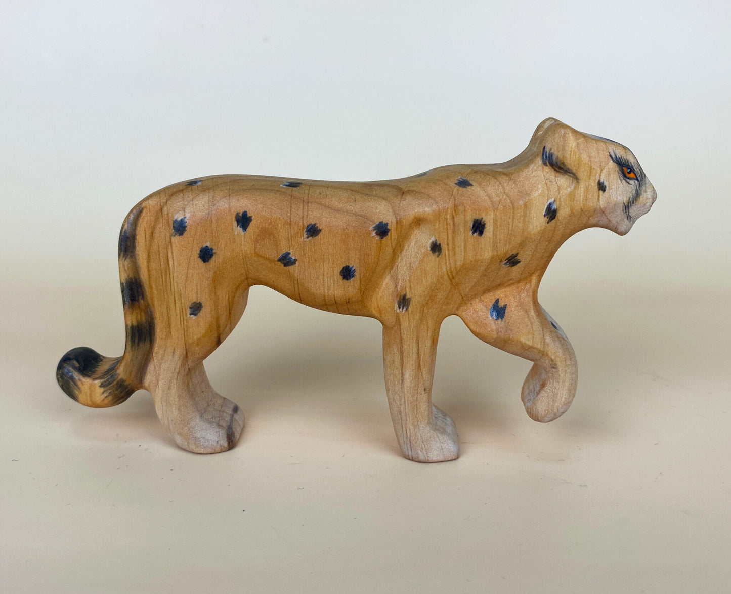 Green Taiga Toys Handmade Wooden Cheetah