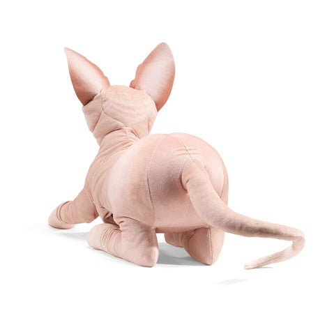 Folkmanis Puppets Realistic Plush Animal Hand Puppet Cat, Sphynx 22"L