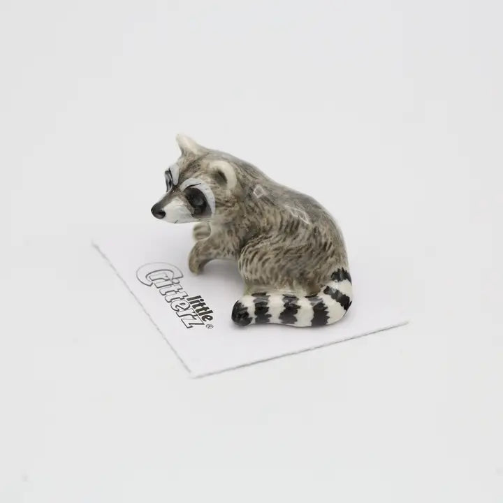 Little Critterz Bandit Raccoon Porcelain Miniature