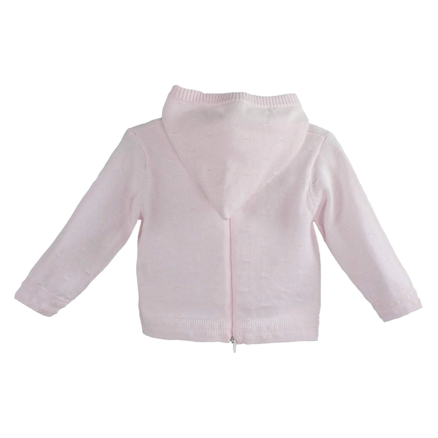 Petit Ami & Zubels Back Zip Hooded Cardigan - Pink