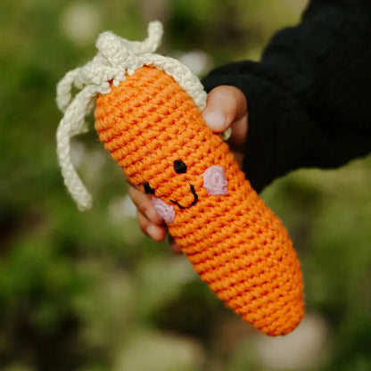 Pebble Pretend Play Food Rattle - Carrot