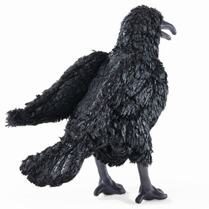 Folkmanis Puppets Realistic Plush Animal Hand Puppet Crow, 11"L