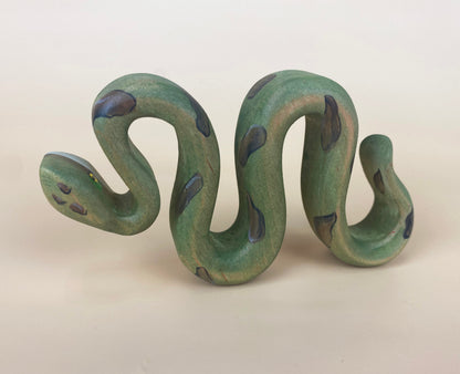 Green Taiga Toys Handmade Wooden Snake