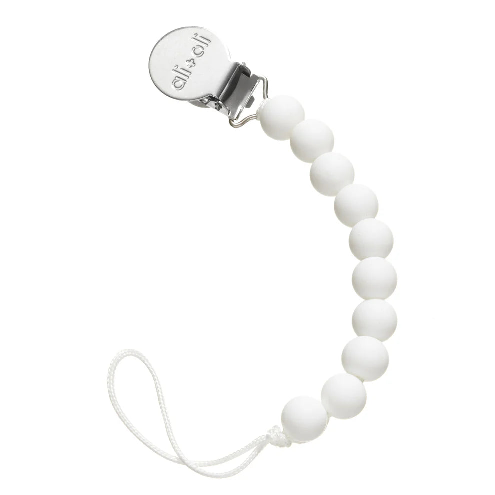 Ali+Oli Pacifier Clip (White)