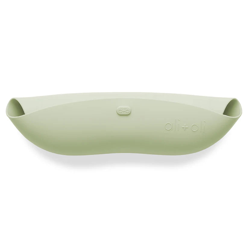 Ali+Oli Silicone Roll-Up Baby Bib (Light Sage)