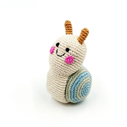 Pebble Garden Bug - Plush Snail Rattle