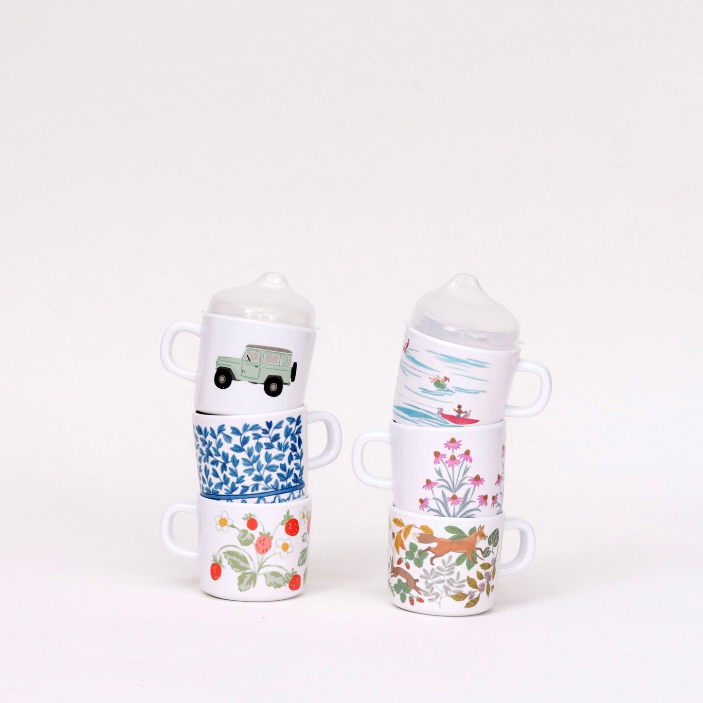 Helmsie Blue and White Sippy Cup