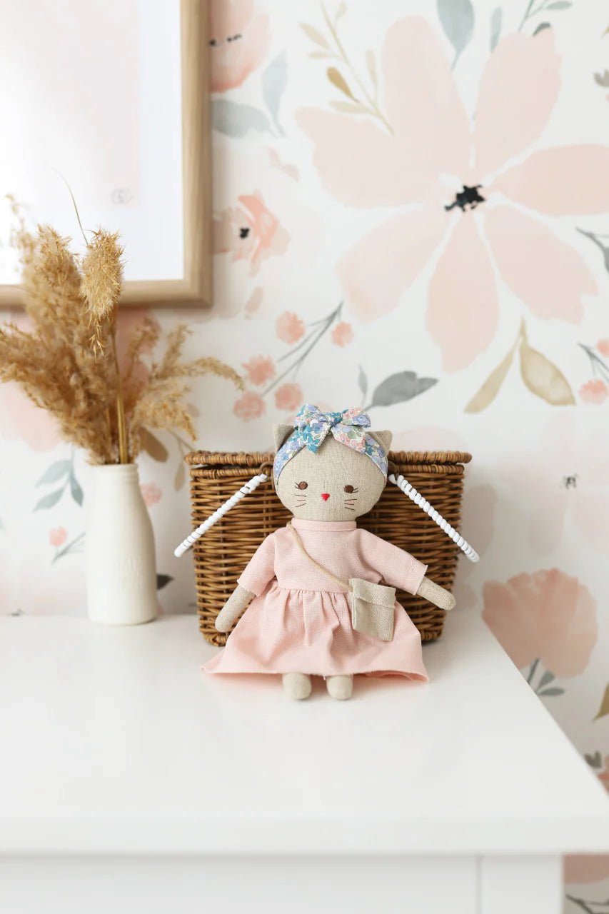 Alimrose Mini Lilly Kitty Pink Linen