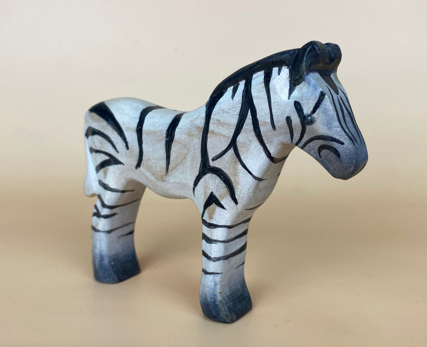 Green Taiga Toys Handmade Wooden Zebra