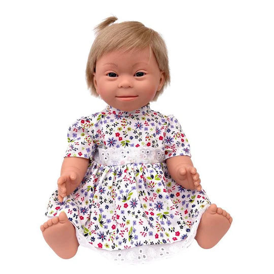 Tyber Baby Doll Girl with Down Syndrome - Blonde