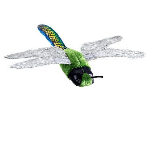 Folkmanis Puppets Realistic Plush Animal Finger Puppet Mini Dragonfly, 7"L