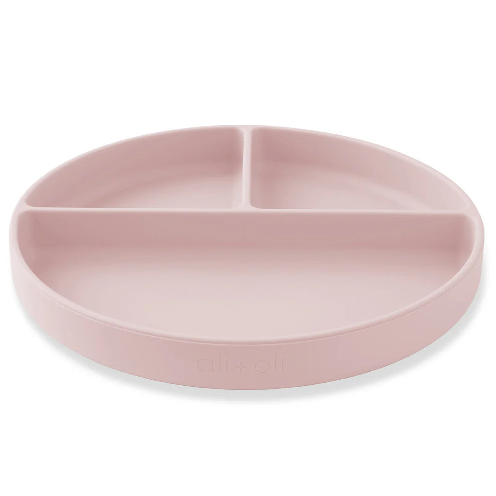 Ali+Oli Silicone Divided Suction Plate (Pink)