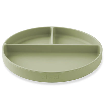 Ali+Oli Silicone Divided Suction Plate (Sage)