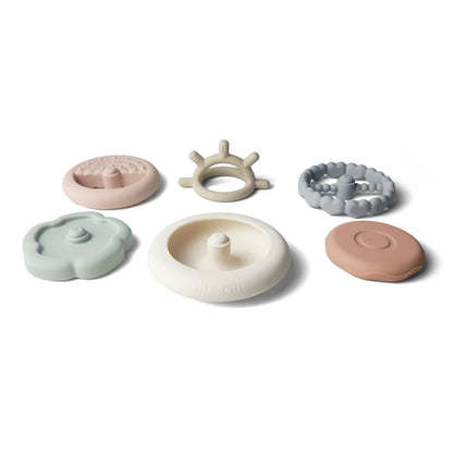 Ali+Oli Soft Silicone Stacking Ring Tower (6-pc) Sun