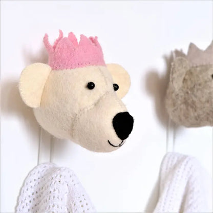 Fiona Walker England Baby Bear Kids Coat Hook - Pink