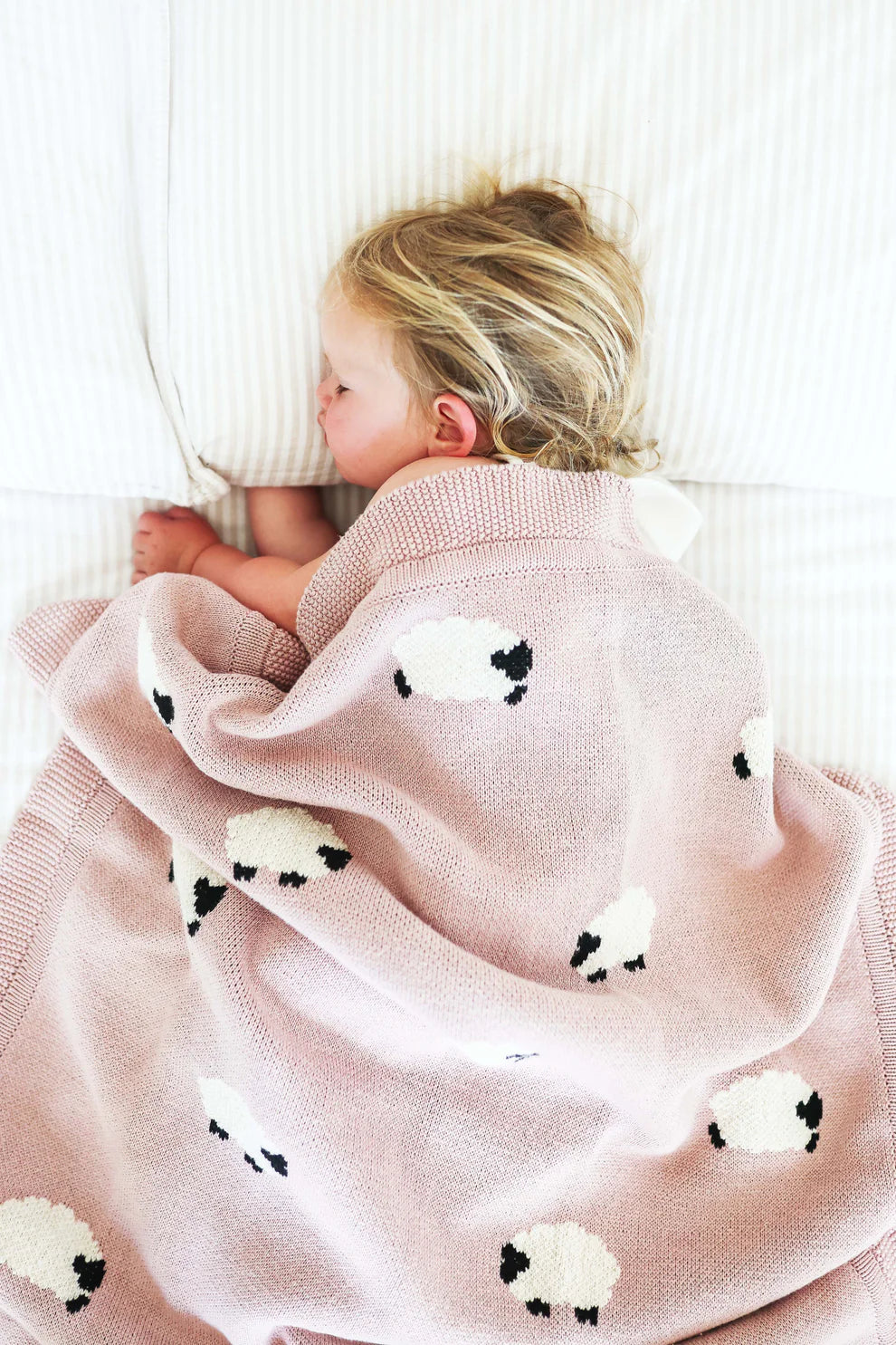 Alimrose Baby Baa Baa Blanket Pink