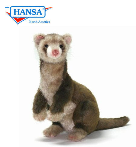 Hansa Creation Brown Ferret Stuffed Animal, 13''