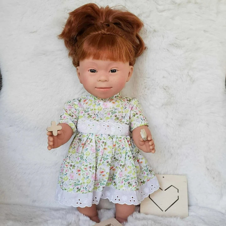 Tyber Baby Doll Girl with Down Syndrome - Redhead