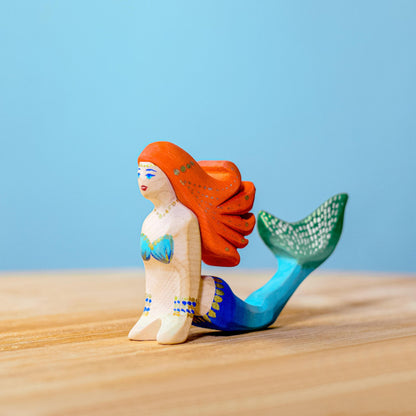 Bumbu Toys Handcrafted Wooden Mermaid Figurine