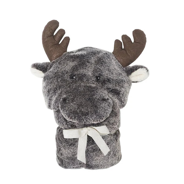 Mon Ami Designs Marley Moose Hooded Blanket