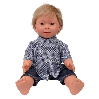 Tyber Baby Doll Boy with Down Syndrome - Blonde