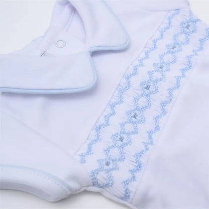 Magnolia Baby Hudson Smocked Diaper Cover Set - Light Blue