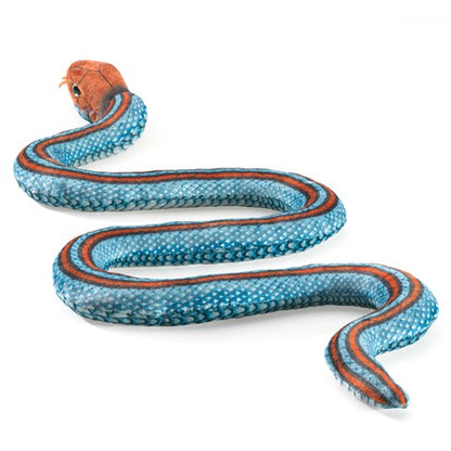 Folkmanis Puppets Realistic Plush Animal Finger Puppet Snake, San Francisco Garter 19"L